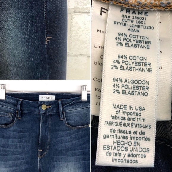 FRAME DENIM Le Crop Mini Boot Tie Dye Jeans 27 - Picture 7 of 10